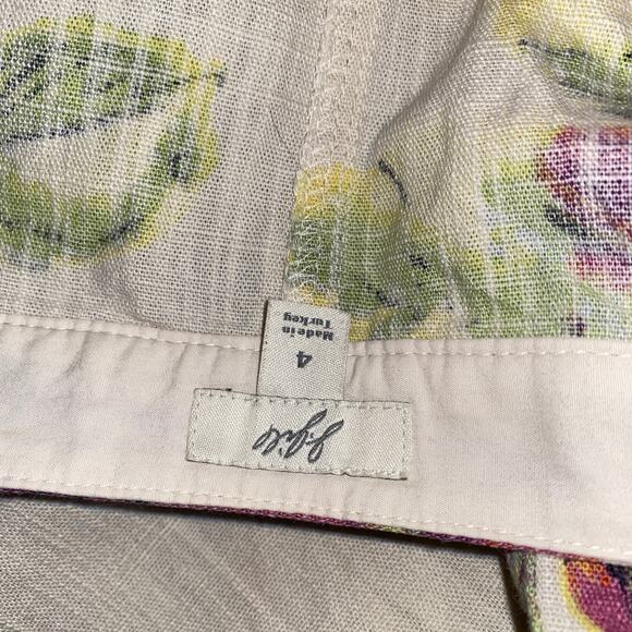 J, Jill White Lightweight Cotton Floral Mini A-Line Skirt Women's Size 4 - Picture 6 of 7